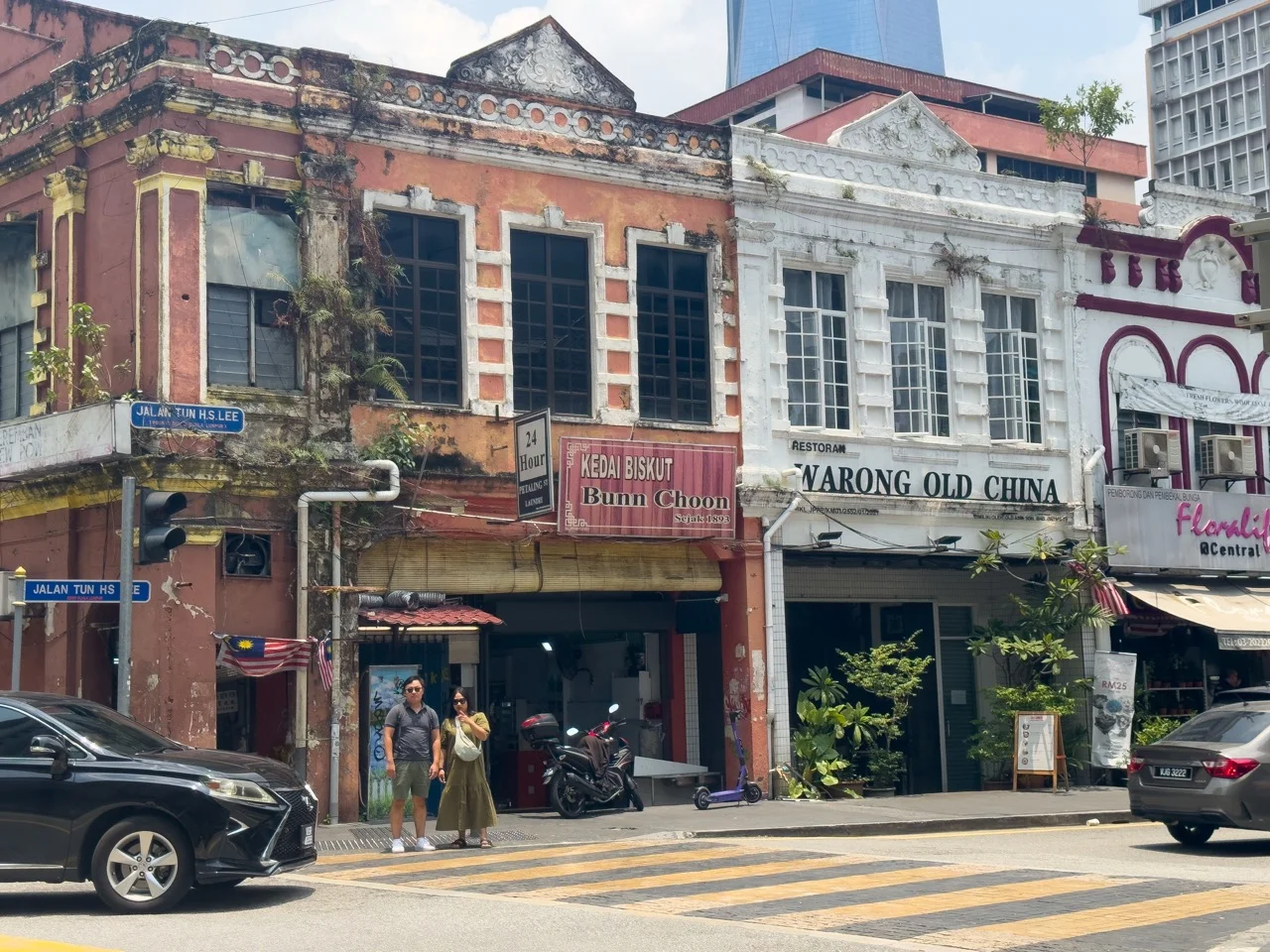 Restaurierte Kolonial-Shophouses in der UNESCO-Altstadt von George Town