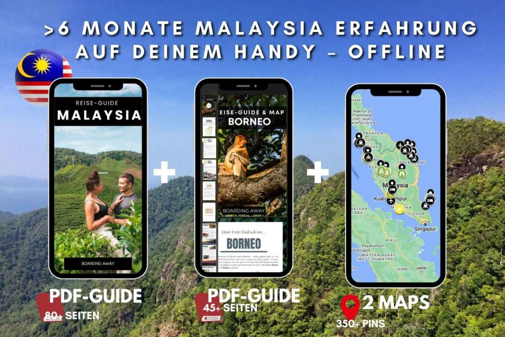 Reiseführer für Malaysia mit einem E-Book zu allen Highlights auf der Reiseroute und unserer interaktiven Google Maps Karte.