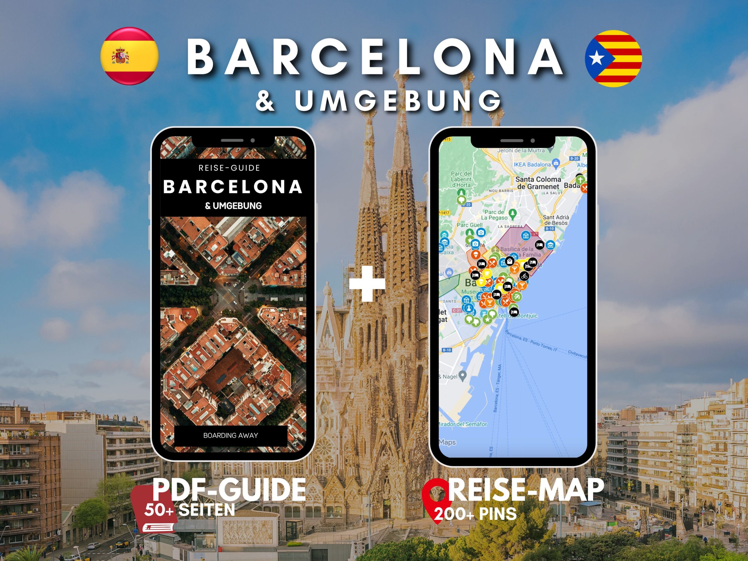 Barcelona Reise-Guide als E-Book und interaktive Reise-Map von Boarding Away