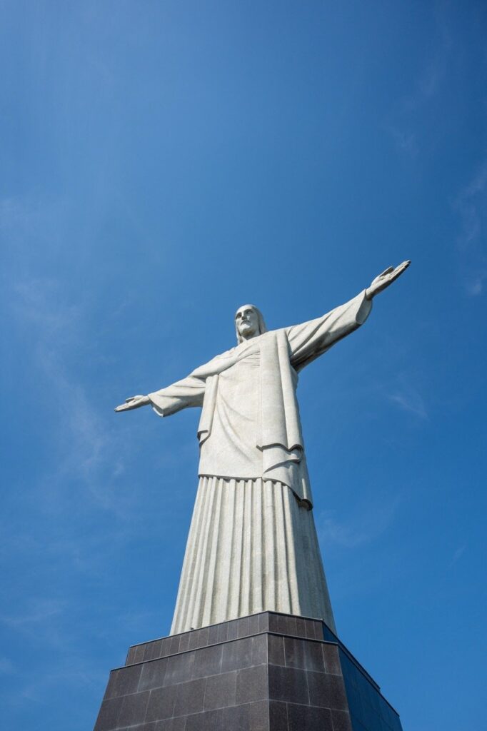 Die Christusstatue Cristo Redentor in Rio de Janeiro