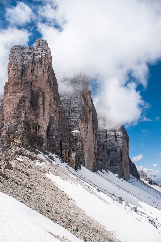 Die Drei Zinnen in den Sextner Dolomiten in Südtirol