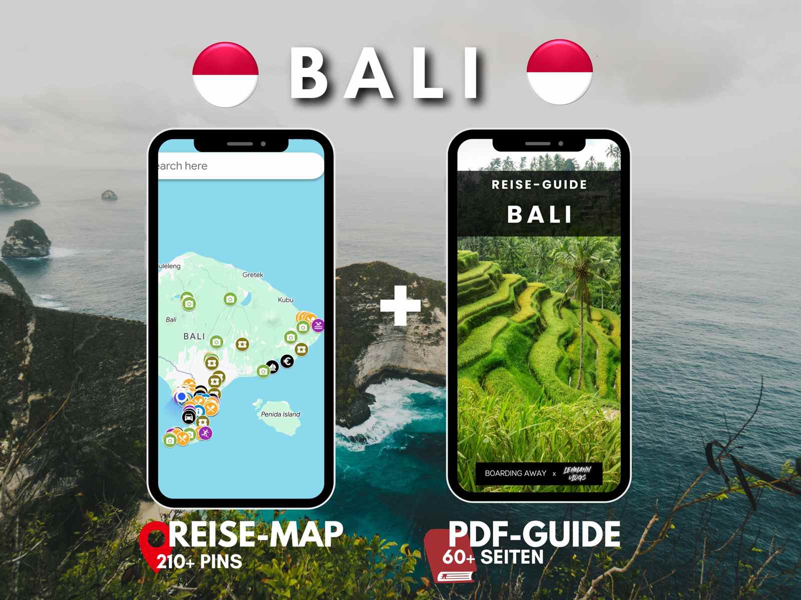 Bali Reise-Guide als E-Book und interaktive Reise-Map von Boarding Away