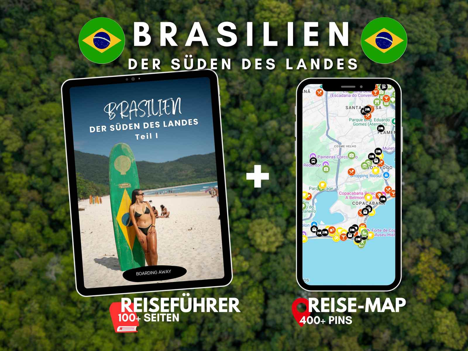 Südbrasilien Reise-Guide als E-Book und interaktive Reise-Map von Boarding Away